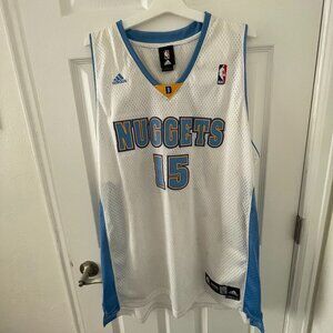 Authentic Carmelo Anthony Denver Nuggets Mens White Clean Adidas Sewn Jersey